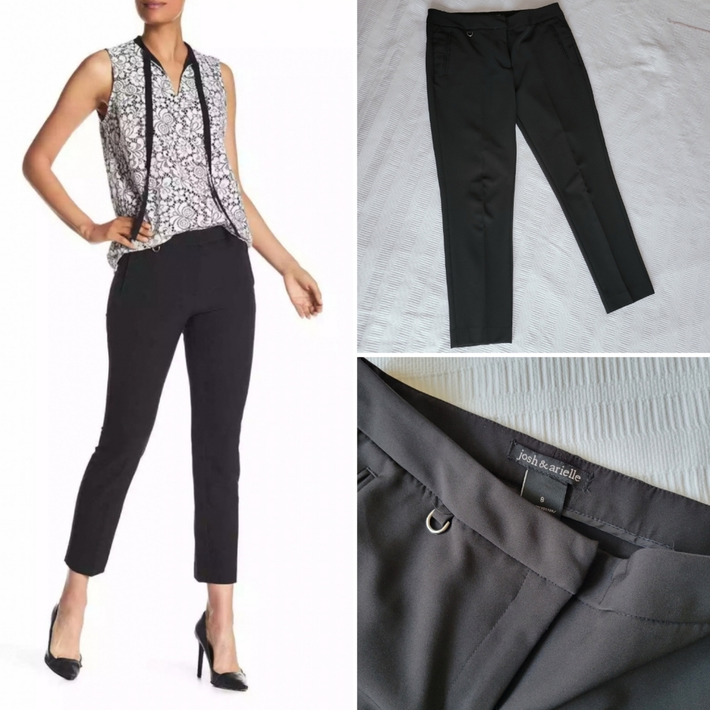 🟢($6) Black ankle pants, Josh & Arielle, size 8